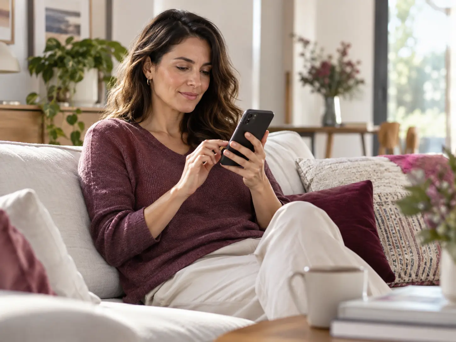 Una persona realiza el alta de Próxima desde su teléfono